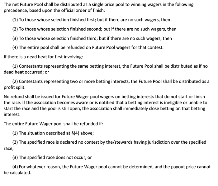 Future "Win" Wager General Rules - 2