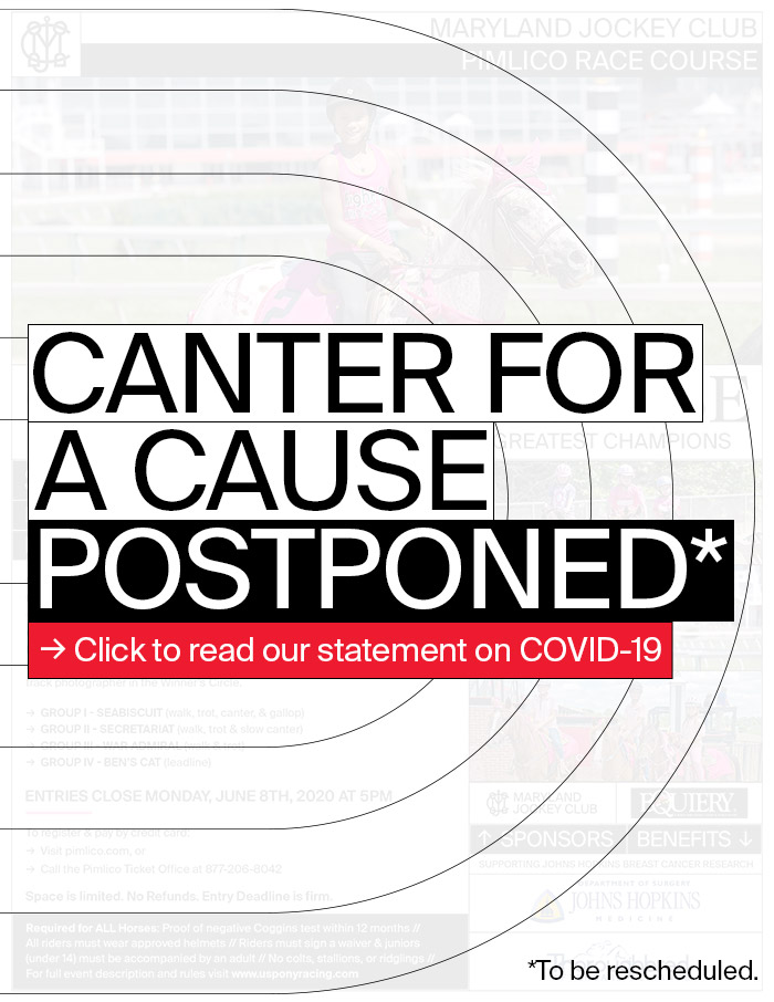 Canter for a Cause postoned. Click for our statement on COVID-19