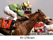 Mr O'Brien wining the 2004 Dixie Stakes (G2) at Pimlico on Preakness Day.